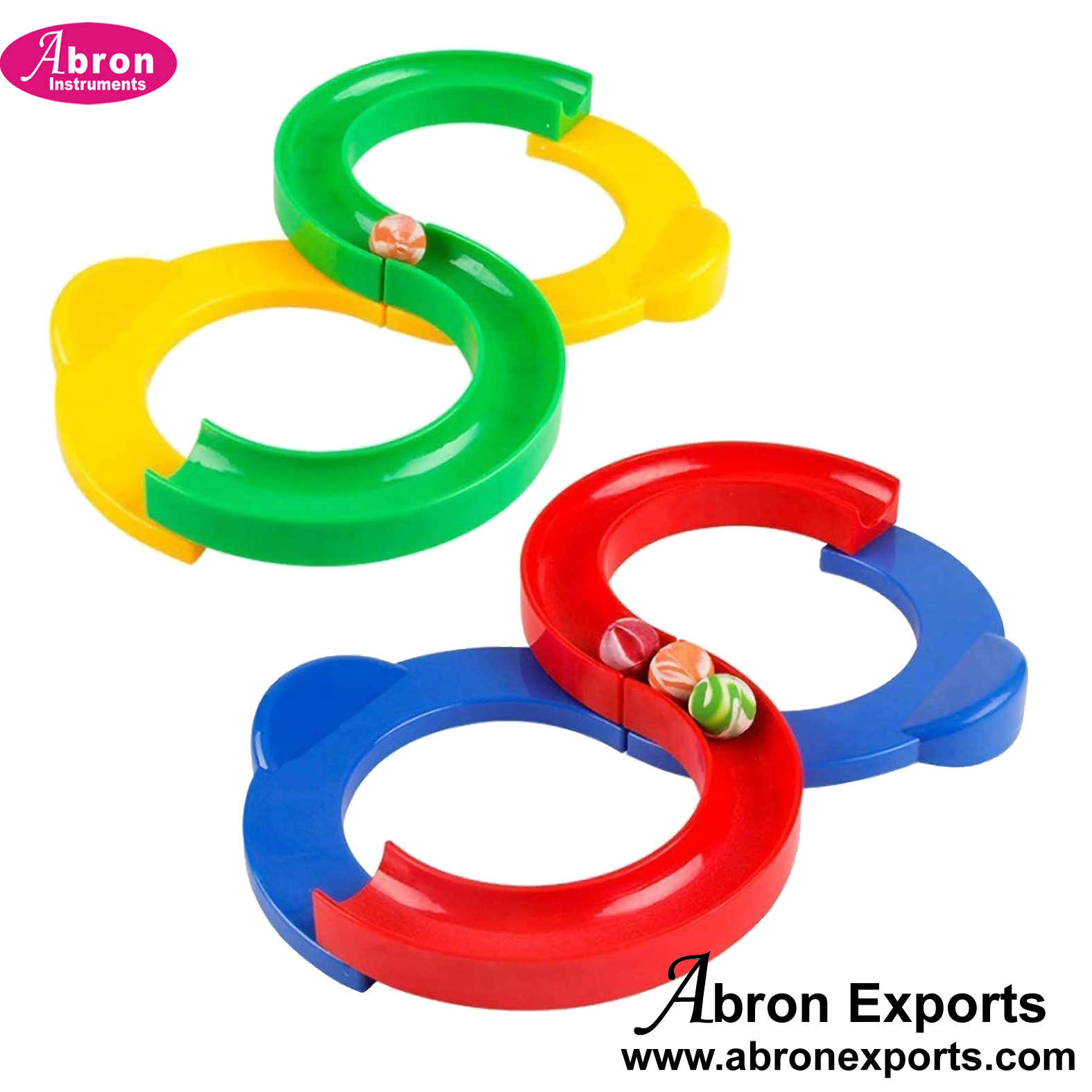 Newton Ring Loop and Loop Balancing Track Toy Creative Track with 2 Bouncing Balls Abron AP-832R 